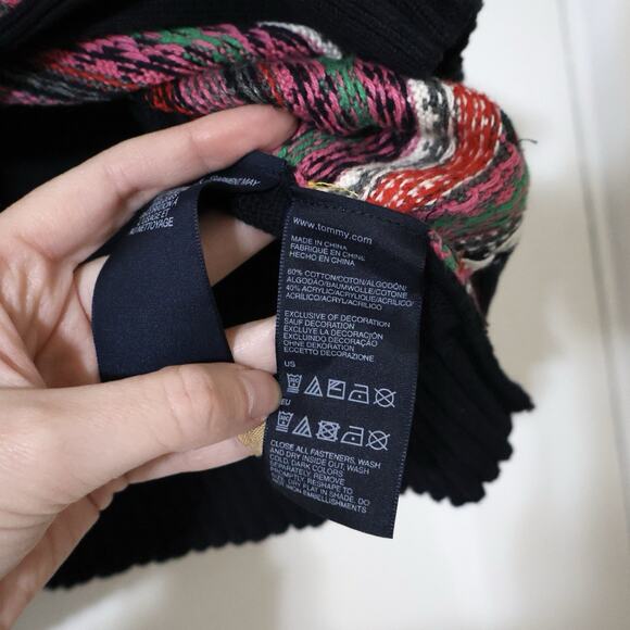 Tommy Hilfiger Fair Isle Sequin Navy Sweater Vest XL Holiday NYE Christmas - Picture 7 of 7